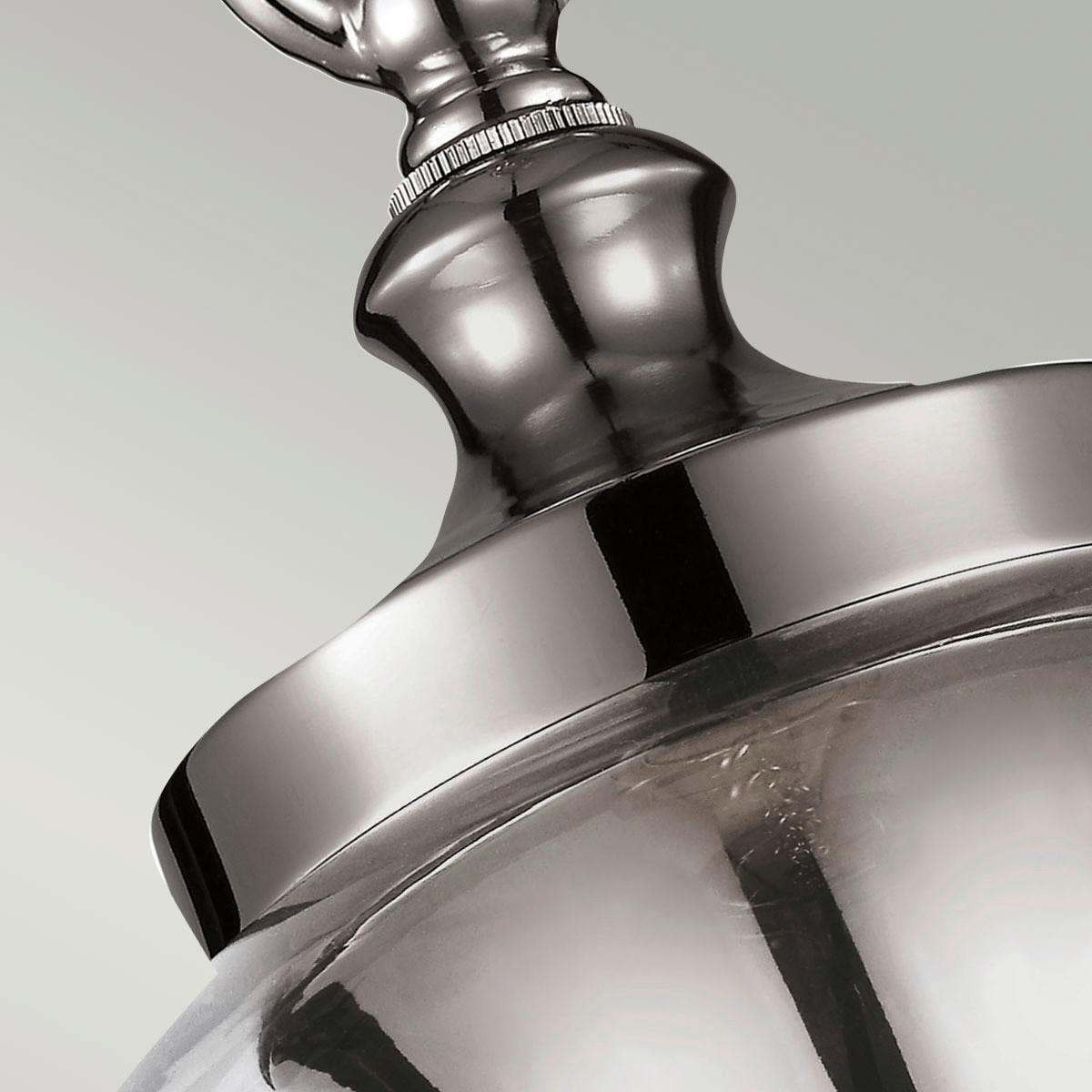 HÄNGELEUCHTE 21.6/44.5 cm    - Nickelfarben, Konventionell, Glas/Metall (21.6/44.5cm) - Elstead Lighting