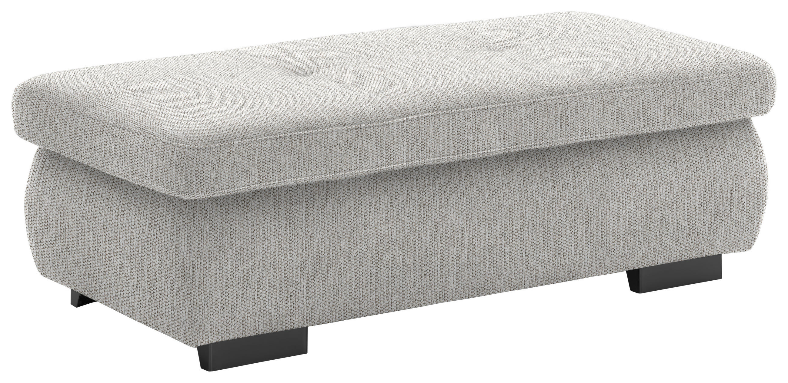 HOCKER in Textil Grün, Hellgrau  - Hellgrau/Schwarz, Design, Textil/Metall (138/44/67cm) - Beldomo Style