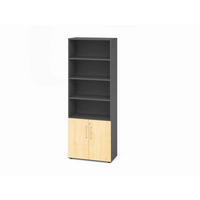 AKTENSCHRANK Graphitfarben, Ahornfarben  - Ahornfarben/Graphitfarben, Basics, Holzwerkstoff (80/215,6/41,7cm) - Venda