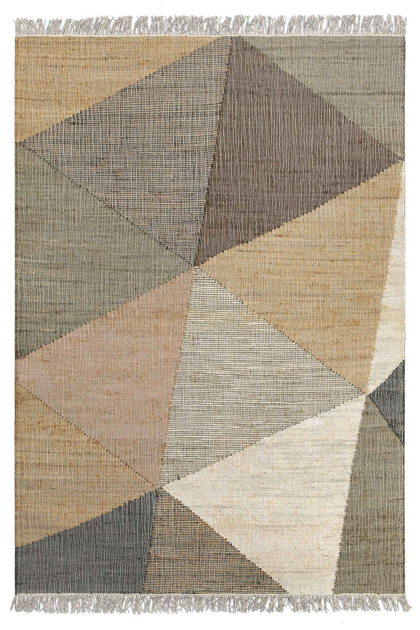 HANDWEBTEPPICH 160/230 cm Vincent Creme, Grau, Sandfarben  - Sandfarben/Creme, Design, Textil (160/230cm)