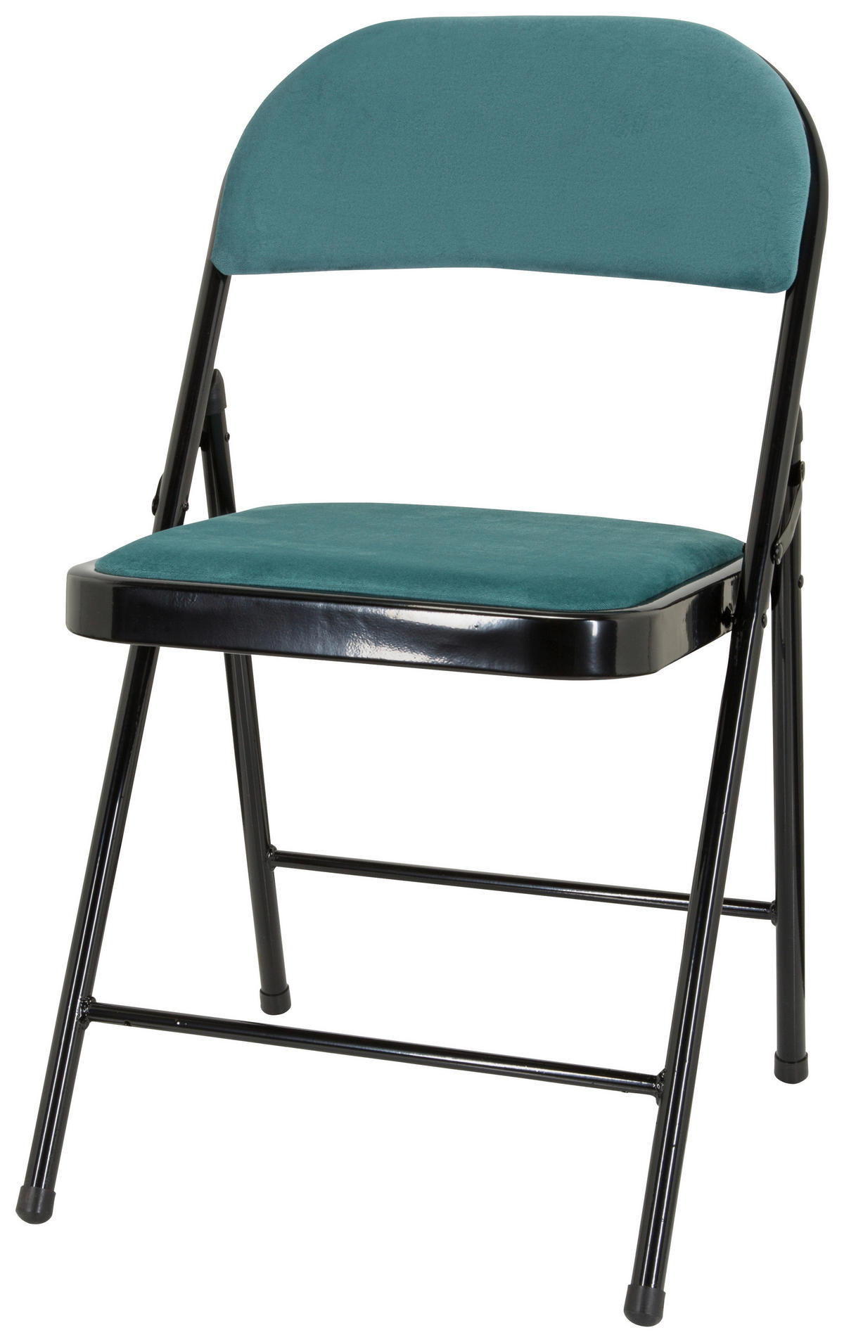 KLAPPSTUHL in Metall, Textil Schwarz, Türkis  - Türkis/Schwarz, Basics, Textil/Metall (44/80/49cm) - MID.YOU