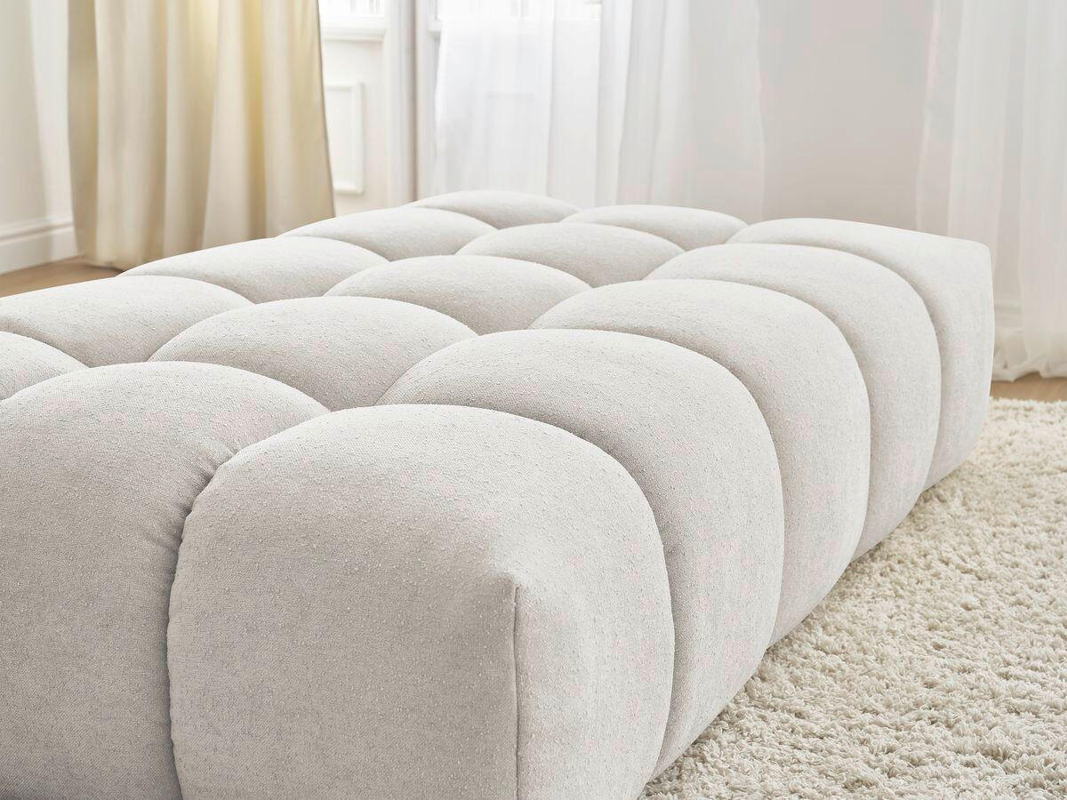 HOCKER EVEREST Struktur Beige  - Beige/Schwarz, MODERN, Kunststoff/Textil (166/100/40cm)