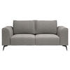 2-SITZER-SOFA in beflockt Dunkelgrau  - Dunkelgrau/Schwarz, Design, Holz/Textil (186/88/90cm) - MID.YOU