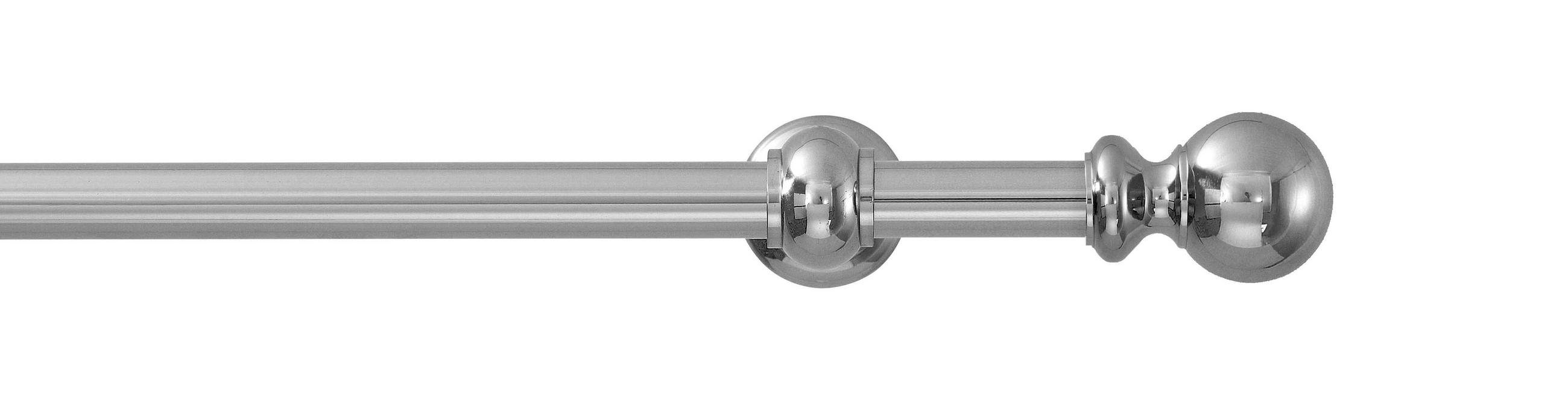 VORHANGSTANGE 145 cm  - Chromfarben, KONVENTIONELL, Metall (145cm)