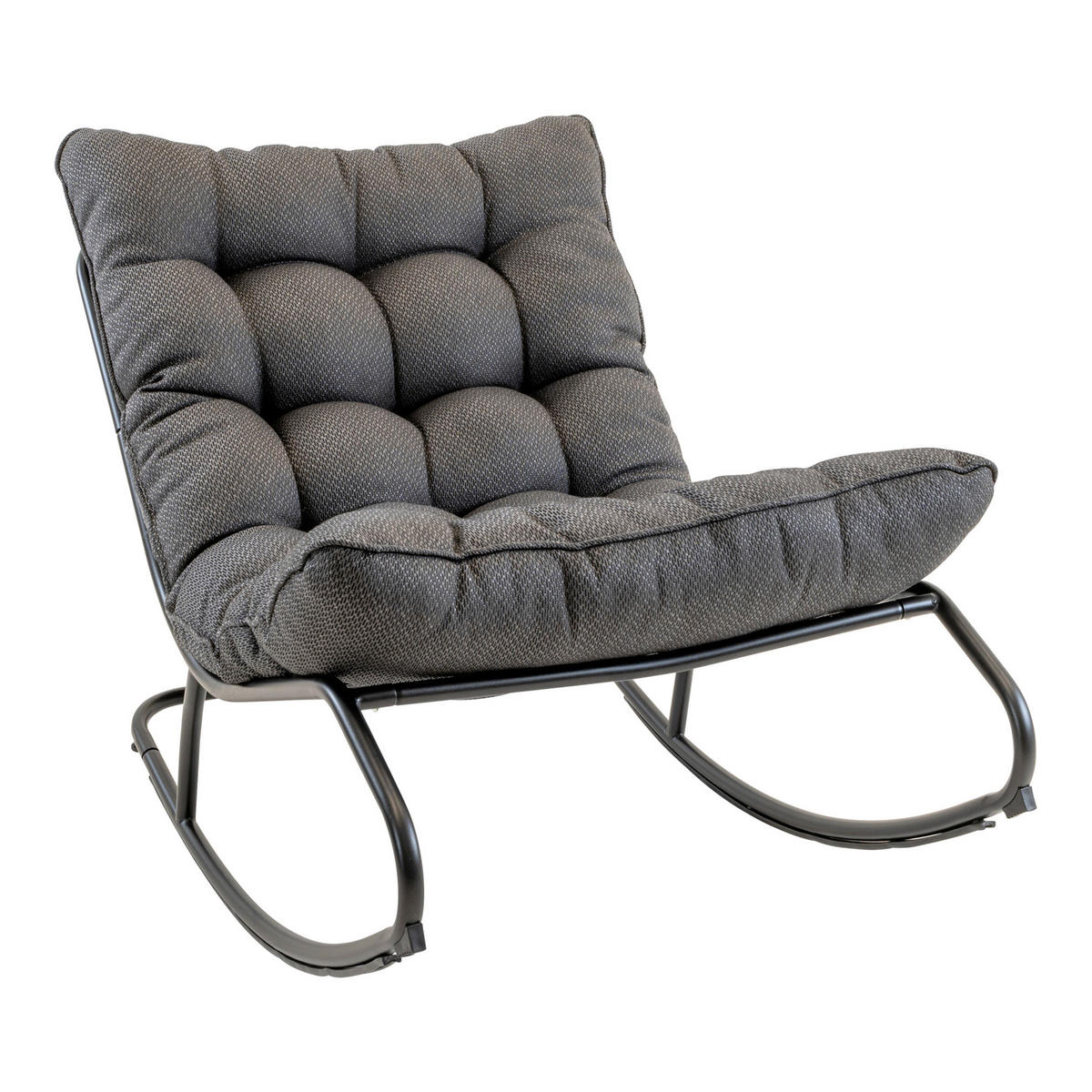 GARTENSCHAUKELSTUHL Stahl Blaugrau  - Blaugrau, MODERN, Textil/Metall (75/81/118cm) - Ambia Garden