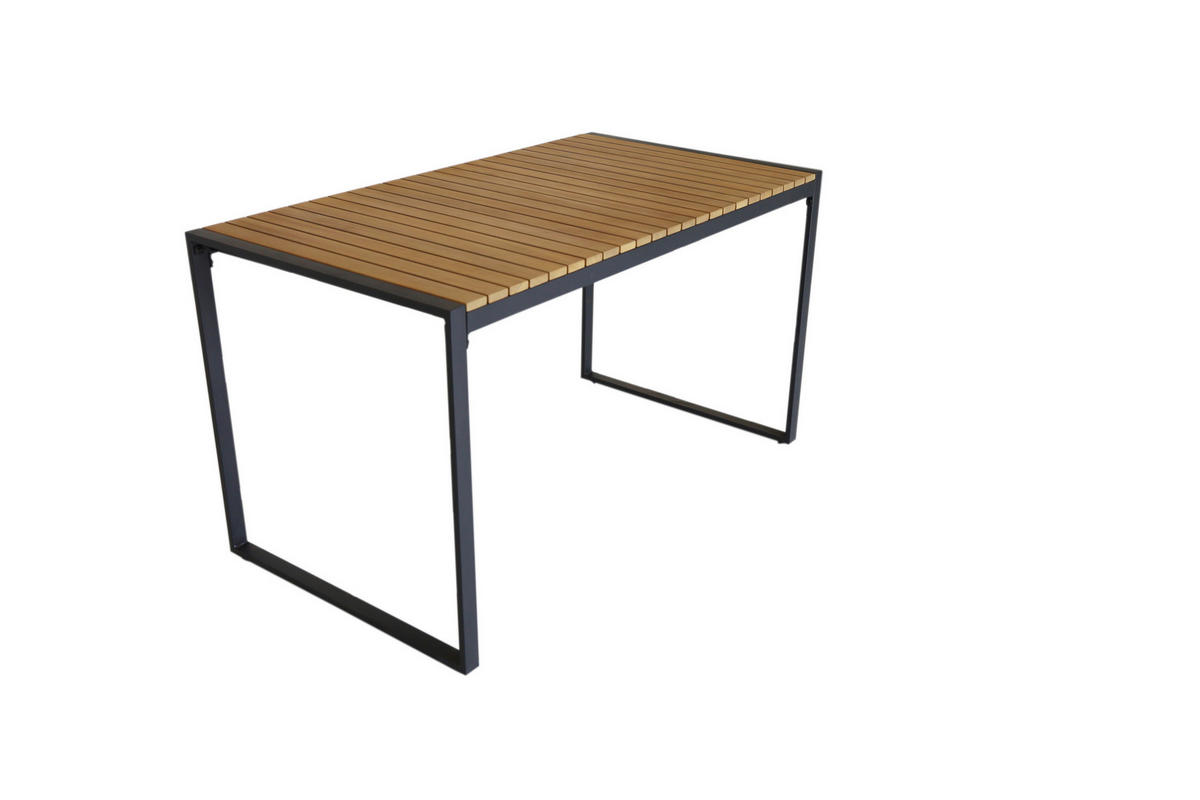 LOUNGE GARNITURA  antracit, taupe, boje tikovine   - boje tikovine/taupe, Konvencionalno, drvo/metal (213/146/120cm) - Ambia Garden