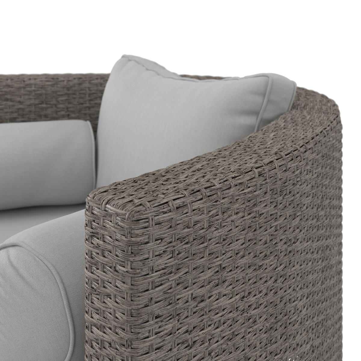 LOUNGEGARNITUR    - Grau, Konventionell, Kunststoff/Textil - Ambia Garden
