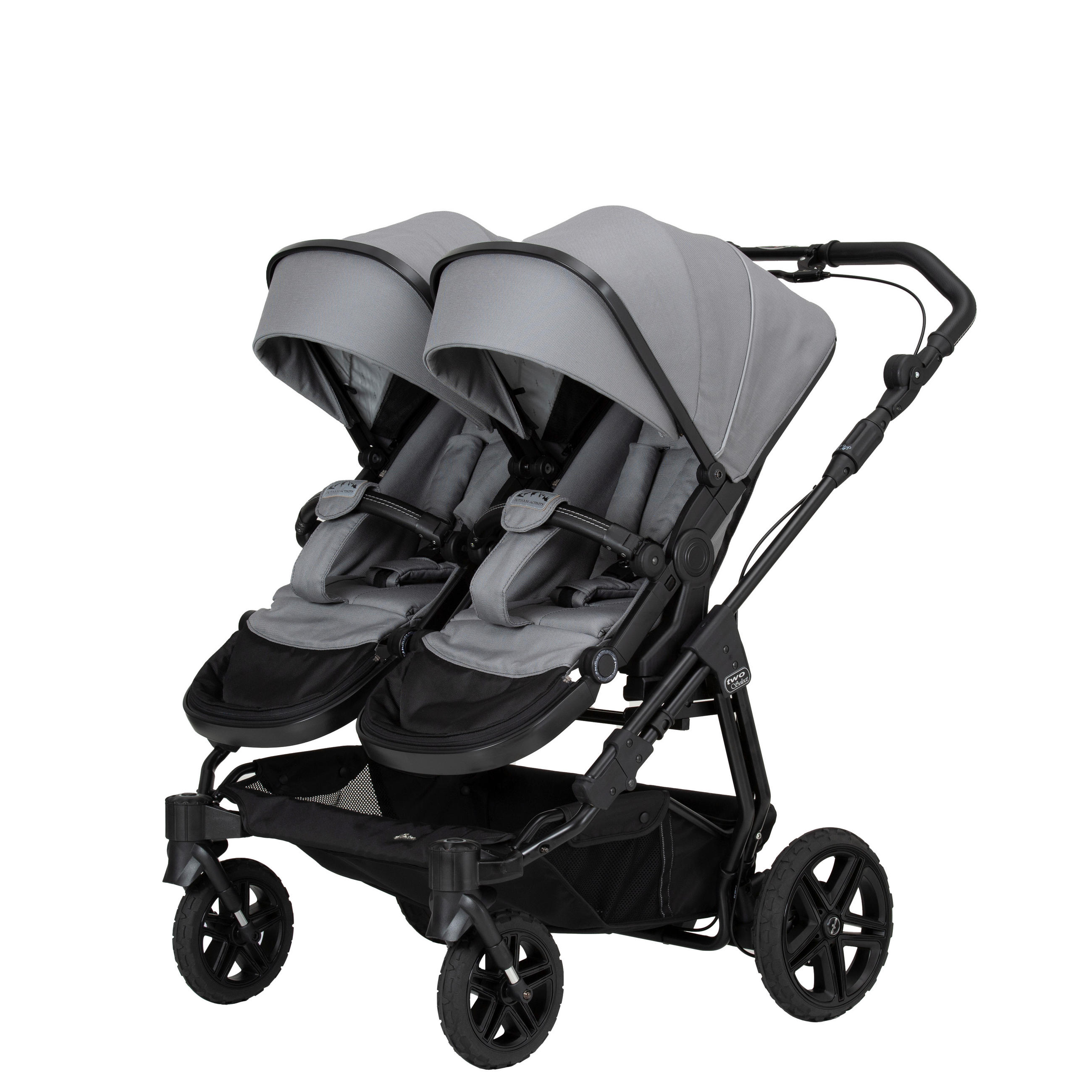 ZWILLINGSWAGEN Outdoor Activitiy  - Grau, Basics, Textil (86/79/114cm) - Hartan