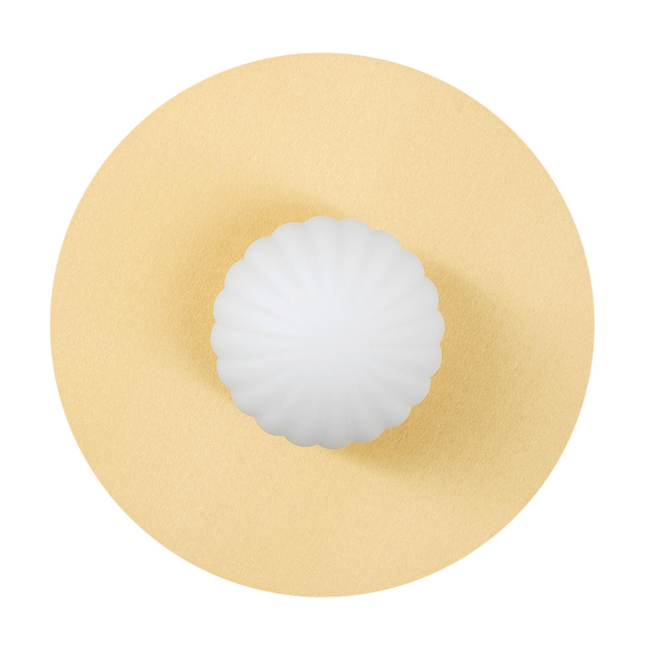 WANDLEUCHTE Paloma 15.5/30/30 cm   - Messingfarben/Weiß, KONVENTIONELL, Glas/Metall (15.5/30/30cm)