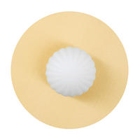 WANDLEUCHTE Paloma 15.5/30/30 cm  - Messingfarben/Weiß, KONVENTIONELL, Glas/Metall (15.5/30/30cm)