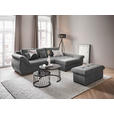 ECKSOFA Grau Flachgewebe  - Schwarz/Grau, Design, Kunststoff/Textil (278/175cm) - Xora