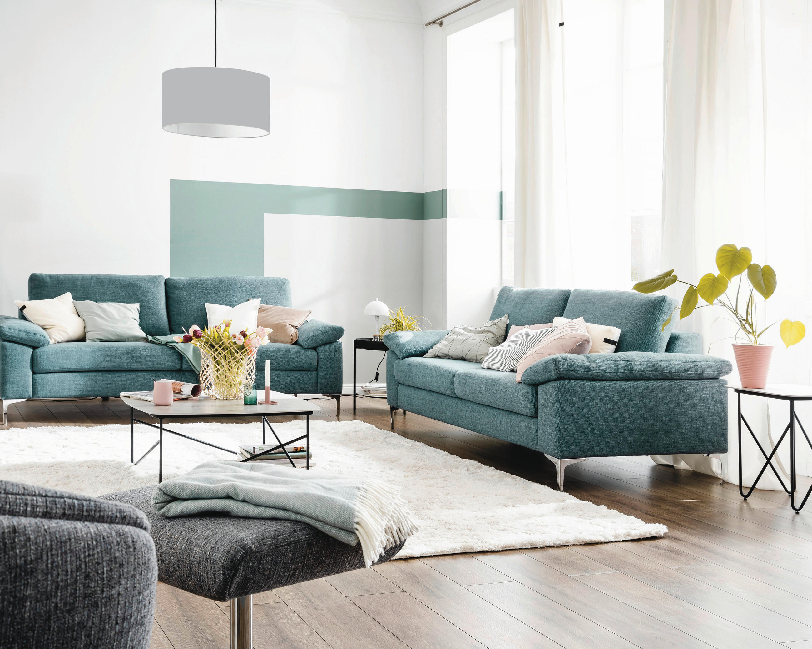 HÄNGELEUCHTE 50/250 cm  - Hellgrau, Basics (50/250cm) - Schöner Wohnen