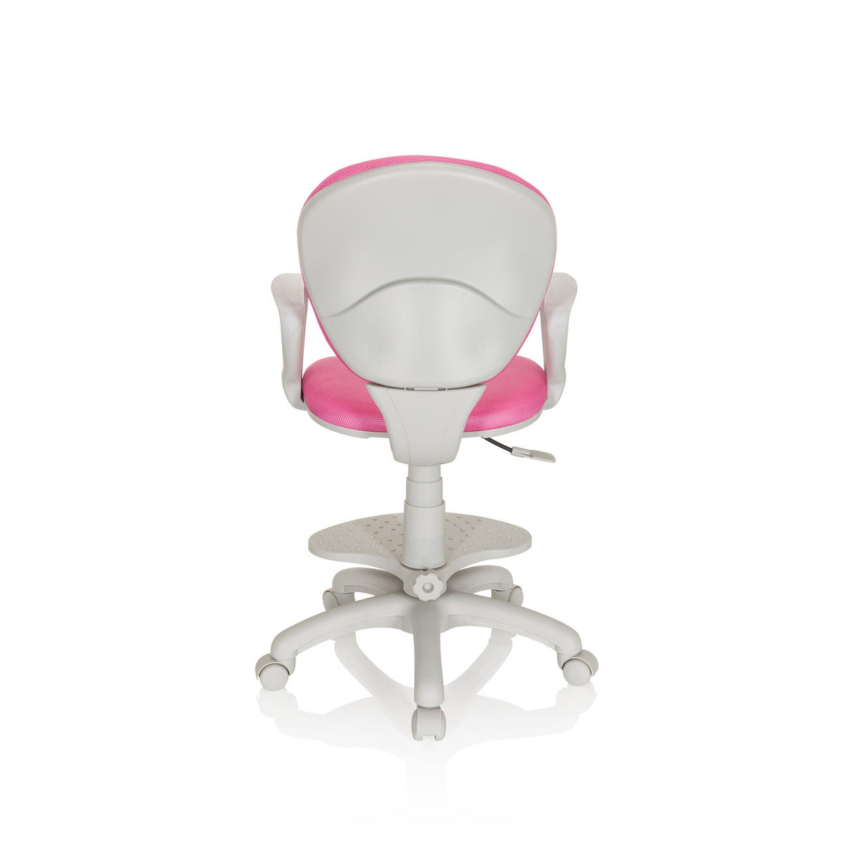MLADINSKI VRTLJIVI STOL umetna masa siva, pink  - pink/siva, Basics, umetna masa (53/83-95/51cm) - MID.YOU