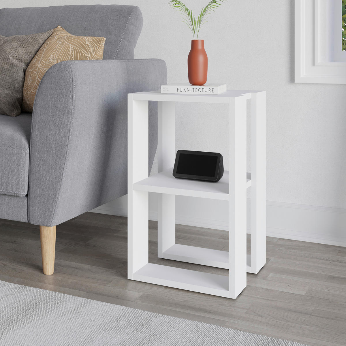 NATTDUKSBORD i vit  - vit, Design, trämaterial (34/55/30cm) - Livetastic