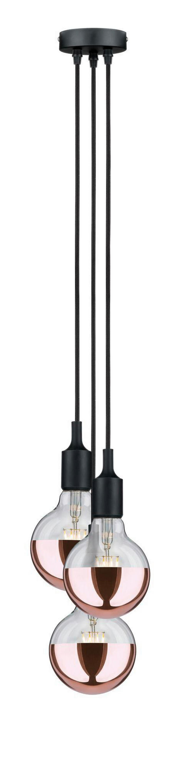 HÄNGELEUCHTE 10,0/200,0 cm  - Schwarz, Design, Kunststoff/Metall (10,0/200,0cm) - Paulmann