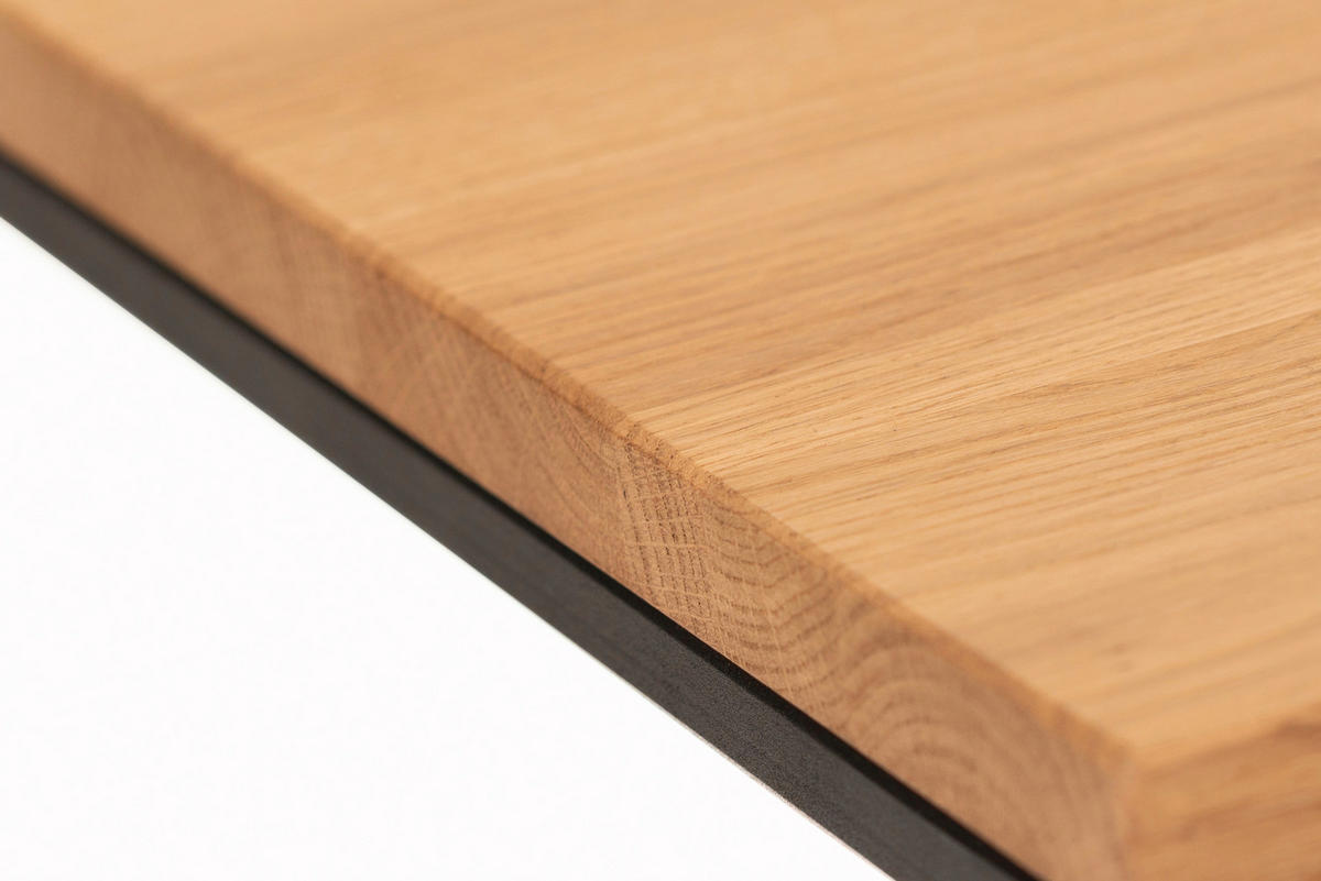 BEISTELLTISCH in Holz, Metall 40/40/50 cm  - Wildeiche/Schwarz, Trend, Holz/Metall (40/40/50cm) - Boxxx