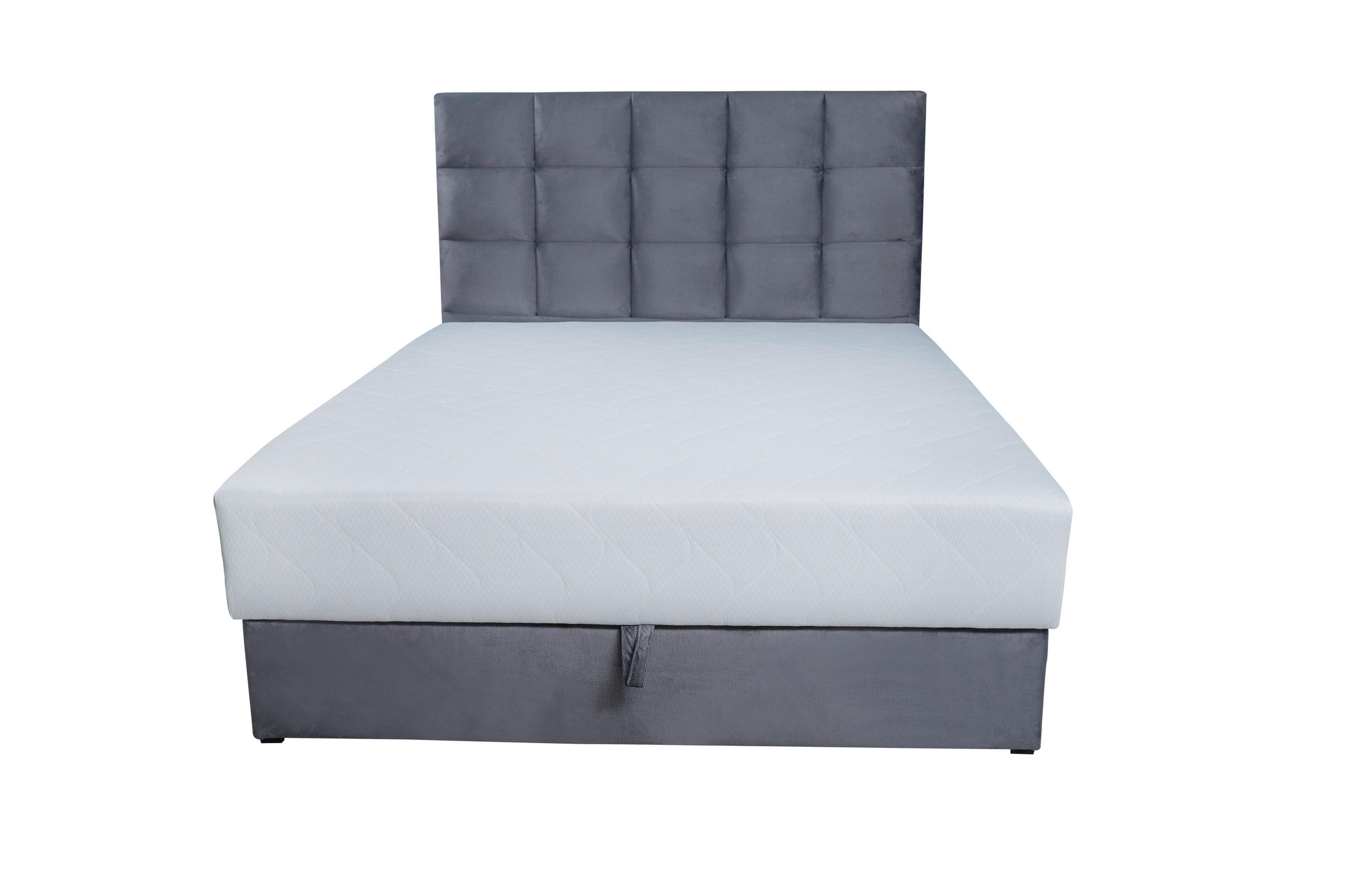 KREVET     siva  - siva, Konvencionalno, tekstil/drvo (210/160/130cm) - Xora