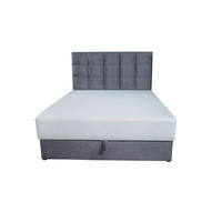 KREVET     siva  - siva, Konvencionalno, tekstil/drvo (210/160/130cm) - Xora