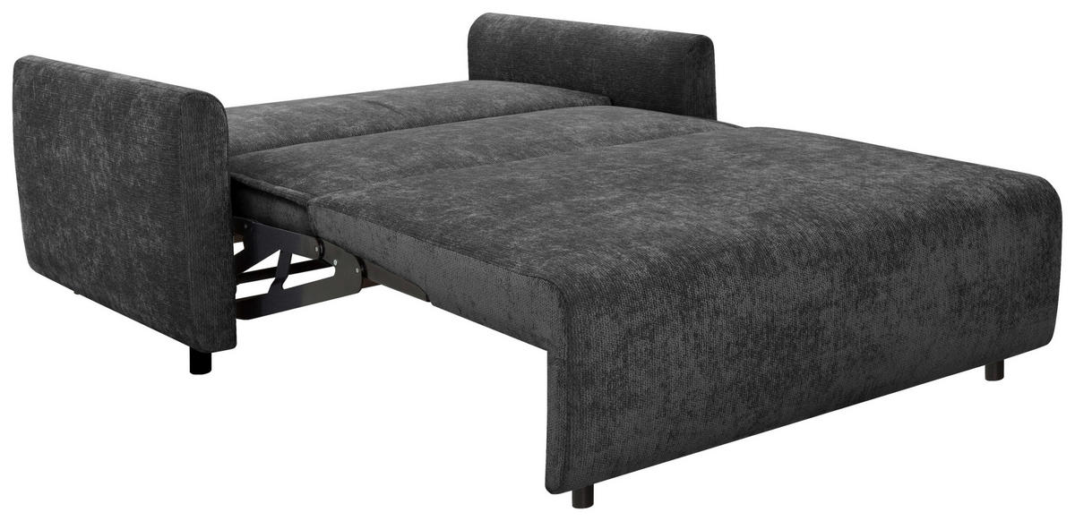 SCHLAFSOFA  in Chenille Schwarz  - Schwarz, KONVENTIONELL, Kunststoff/Textil (161/90/108cm) - Carryhome