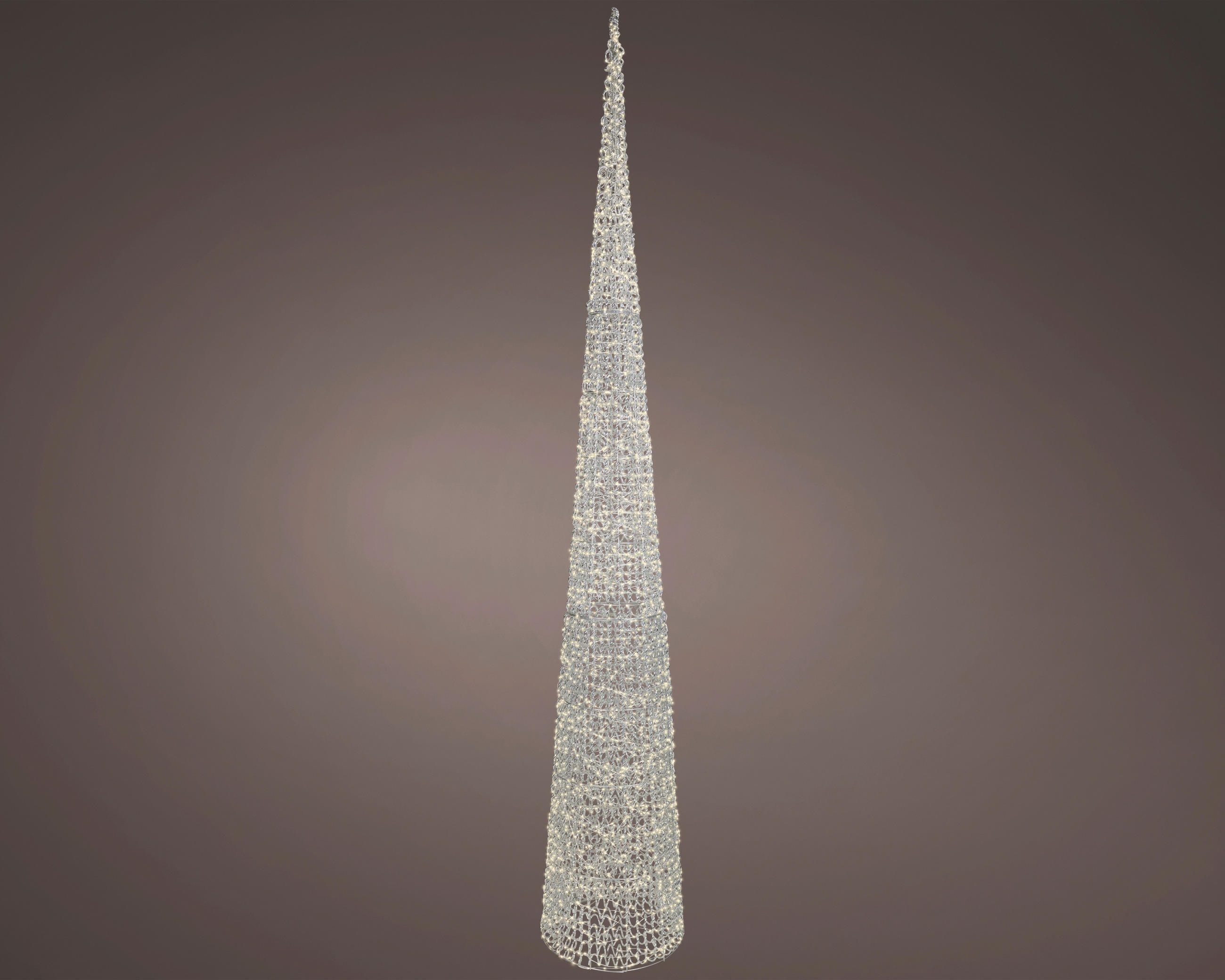 LED KARÁCSONYI FIGURA - ezüstszínű, Basics, műanyag (45/45/280cm)