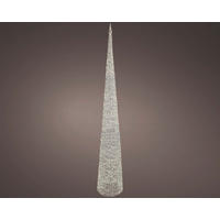 LED KARÁCSONYI FIGURA - ezüstszínű, Basics, műanyag (45/45/280cm)