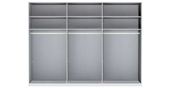 FALTTÜRENSCHRANK in Weiß, Eiche Bianco - Schieferfarben/Eiche Bianco, KONVENTIONELL, Glas/Holzwerkstoff (300/236/58cm) - Dieter Knoll
