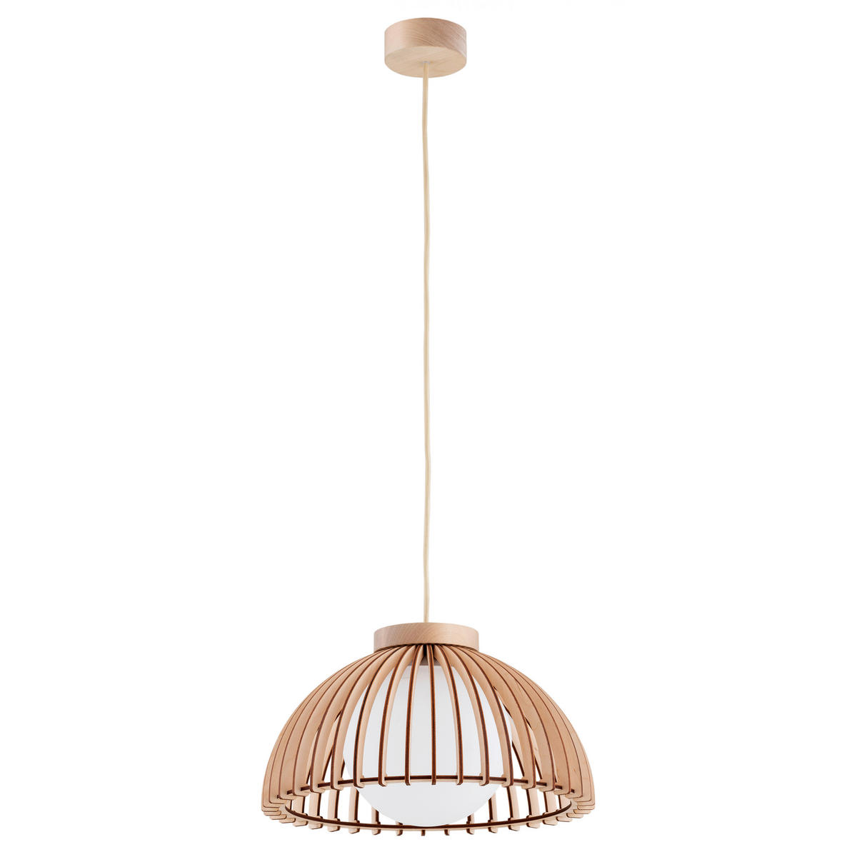 HÄNGELEUCHTE 32/32/141.5 cm  - Nussbaumfarben, Natur, Holzwerkstoff (32/32/141.5cm)
