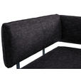 ECKBANK 165/205 cm  in Anthrazit, Schwarz  - Anthrazit/Schwarz, MODERN, Textil/Metall (165/205cm) - Cantus