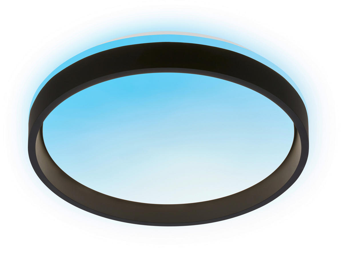 LED-DECKENLEUCHTE Aurie Glow 39/8 cm   - Schwarz, KONVENTIONELL, Kunststoff (39/8cm) - Briloner