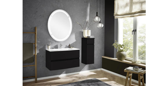 MIDISCHRANK 30/86/33 cm - Dunkelgrau, Design, Glas/Holzwerkstoff (30/86/33cm) - Novel