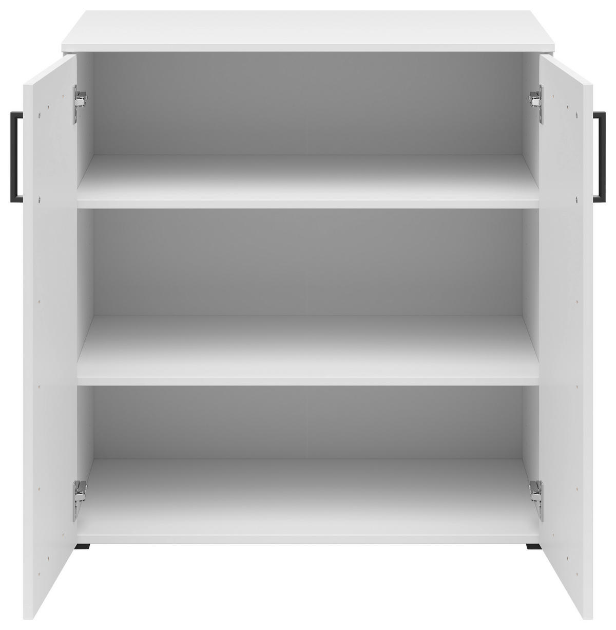 KOMODA   80/83/52 cm   bijela  - bijela/crna, Moderno, drvni materijal/plastika (80/83/52cm) - Carryhome