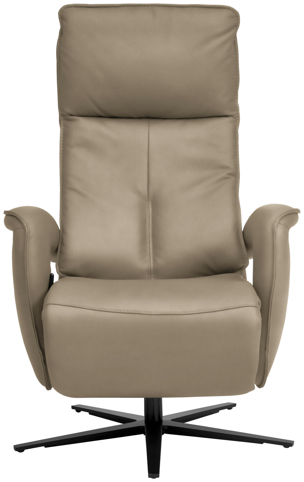 RELAXSESSEL in Leder Hellbraun  - Hellbraun/Schwarz, Design, Leder/Metall (77/119/87cm) - Valdera