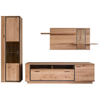 WOHNWAND  Anthrazit, Eichefarben 300/209/50 cm  - Eichefarben/Anthrazit, Konventionell, Glas/Holz (300/209/50cm) - Landscape