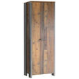 GARDEROBENSCHRANK 67/201,5/41,6 cm  - Dunkelgrau/Messingfarben, Trend, Holzwerkstoff/Kunststoff (67/201,5/41,6cm) - Carryhome