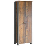 GARDEROBENSCHRANK 67/201,5/41,6 cm  - Dunkelgrau/Messingfarben, Trend, Holzwerkstoff/Kunststoff (67/201,5/41,6cm) - Carryhome