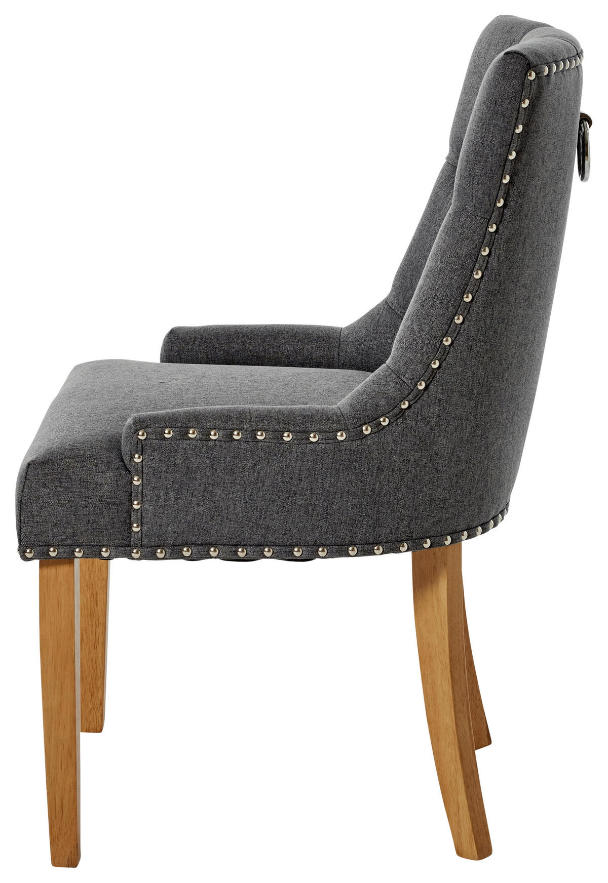 STUHL  in Webstoff  - Eichefarben/Grau, Modern, Holz/Textil (56/62,5/91cm) - Livetastic