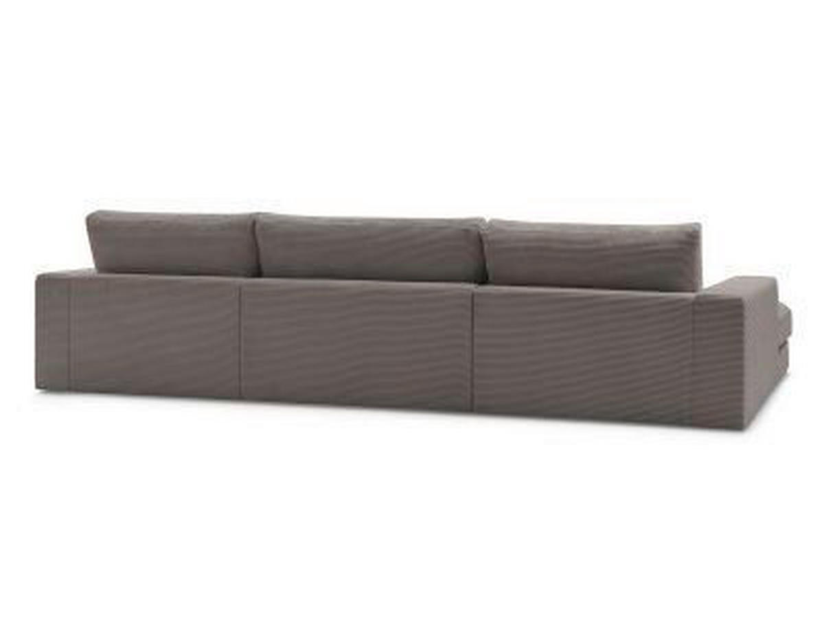 WOHNLANDSCHAFT LEONARD Taupe Cord  - Taupe/Schwarz, MODERN, Kunststoff/Textil (159/404/159cm)
