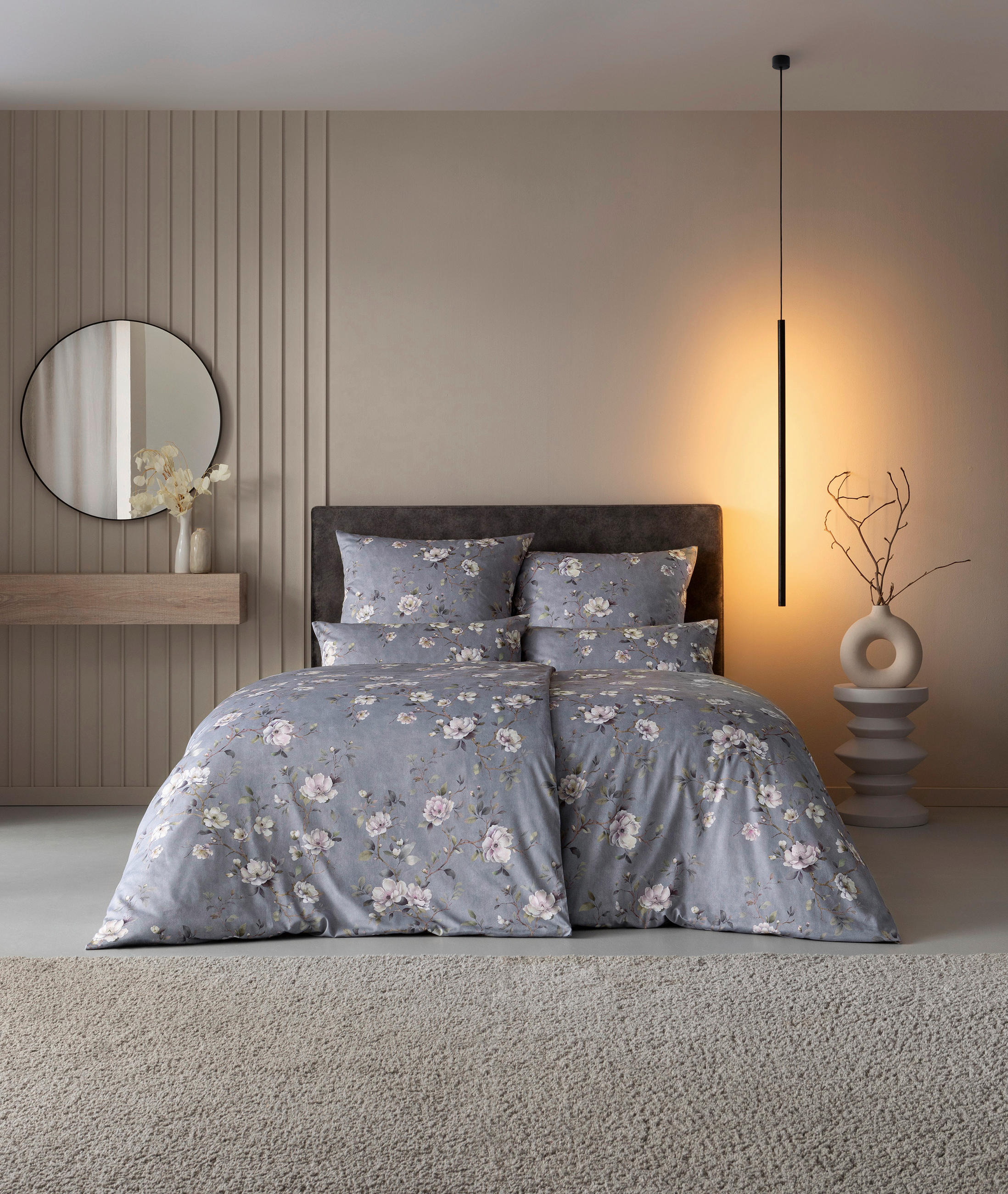 BETTWÄSCHE Atelier Makosatin 135/200 cm  - Grau, Design, Textil (135/200cm) - Estella