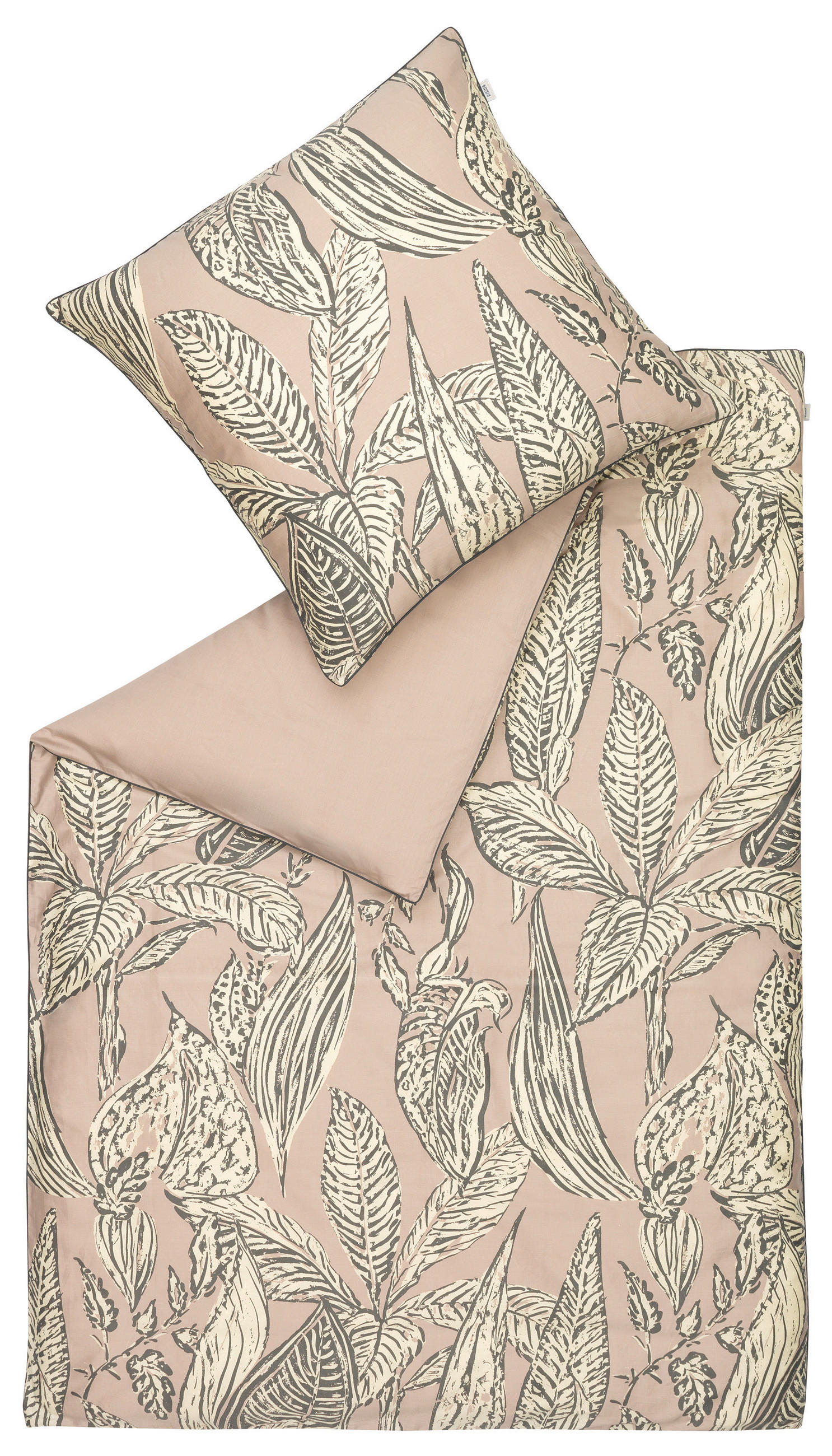 OBOUSTRANNÉ POVLEČENÍ, satén, šedá, starorůžová, béžová, 155/220 cm - šedá/starorůžová, Konvenční, textil (155/220cm) - Schöner Wohnen