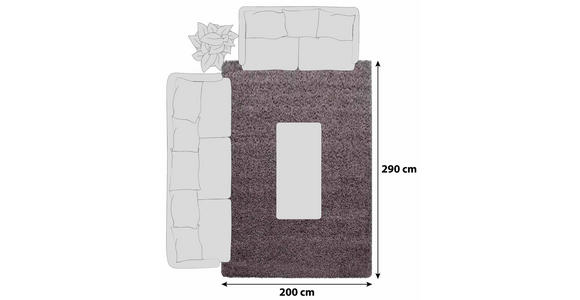 HOCHFLORTEPPICH 200/290 cm Dream 4000  - Taupe, KONVENTIONELL, Textil (200/290cm) - Novel