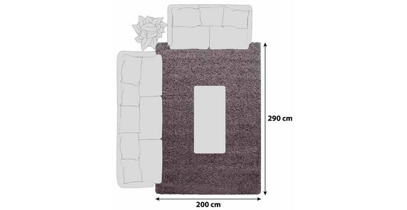 HOCHFLORTEPPICH 200/290 cm Dream 4000 Taupe - Taupe, KONVENTIONELL, Textil (200/290cm) - Novel