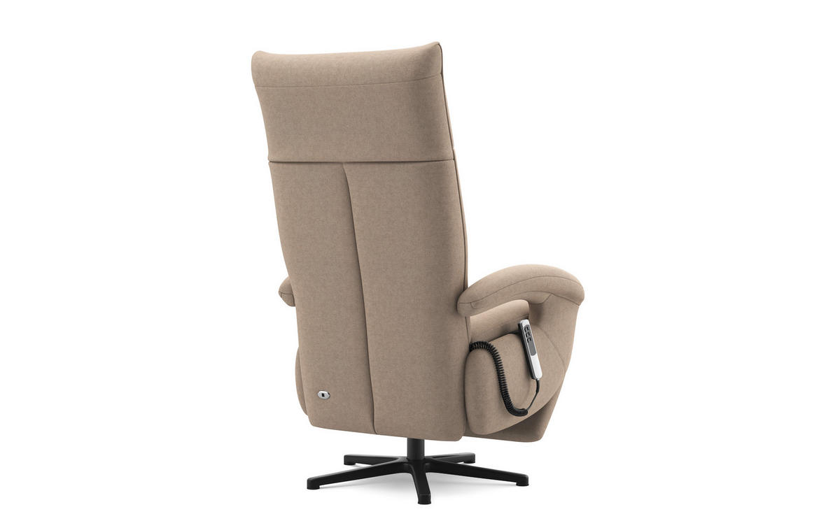 SESSEL in Flachgewebe Taupe  - Taupe/Schwarz, Konventionell, Textil/Metall (74/112/82cm) - Sit & More