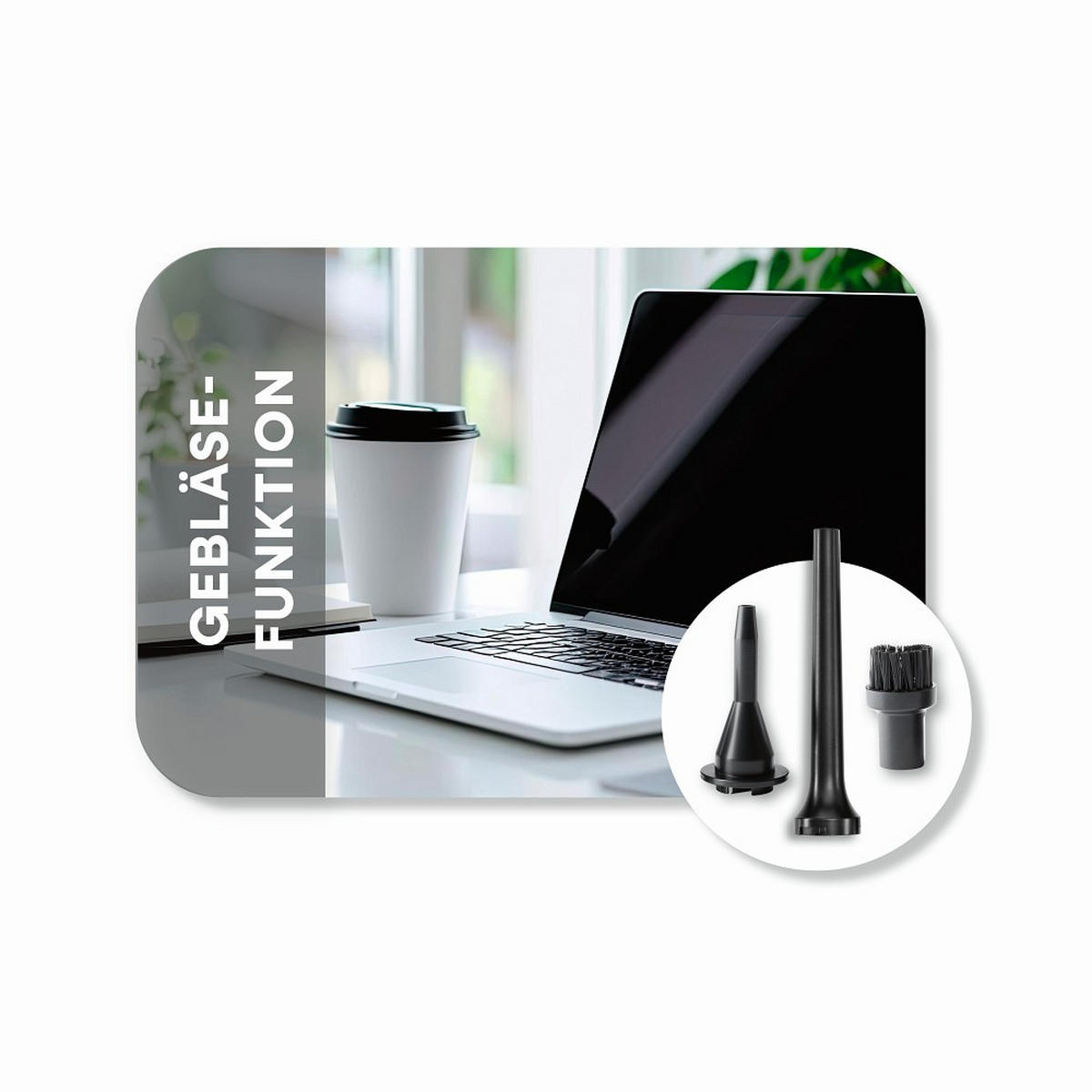 AKKU-HANDSTAUBSAUGER  - Blau/Grau, Basics, Kunststoff (21,5/6,5/20,8cm) - Lichterblitz