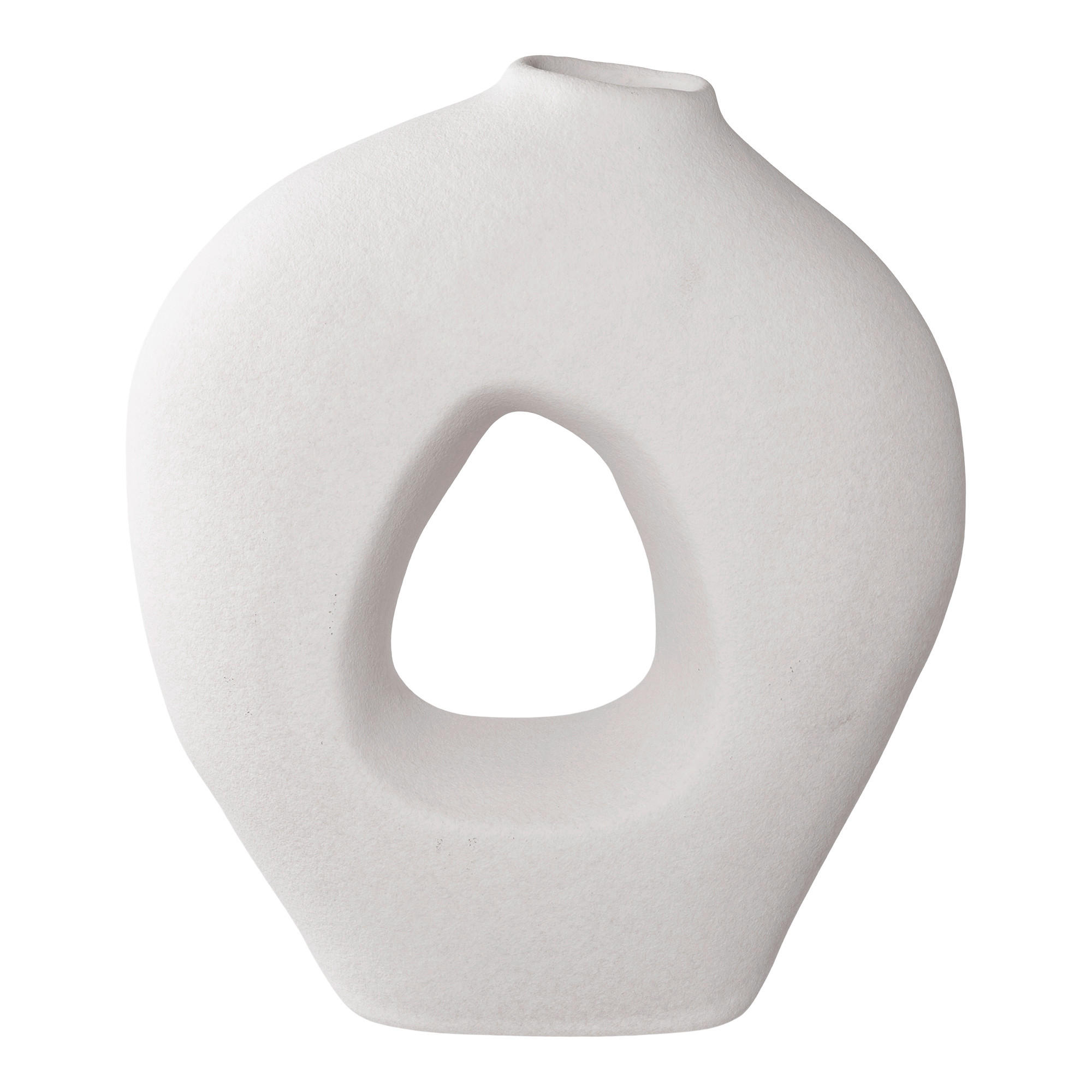 VASE  - Weiß, Design, Keramik (24/27.8/10.5cm)