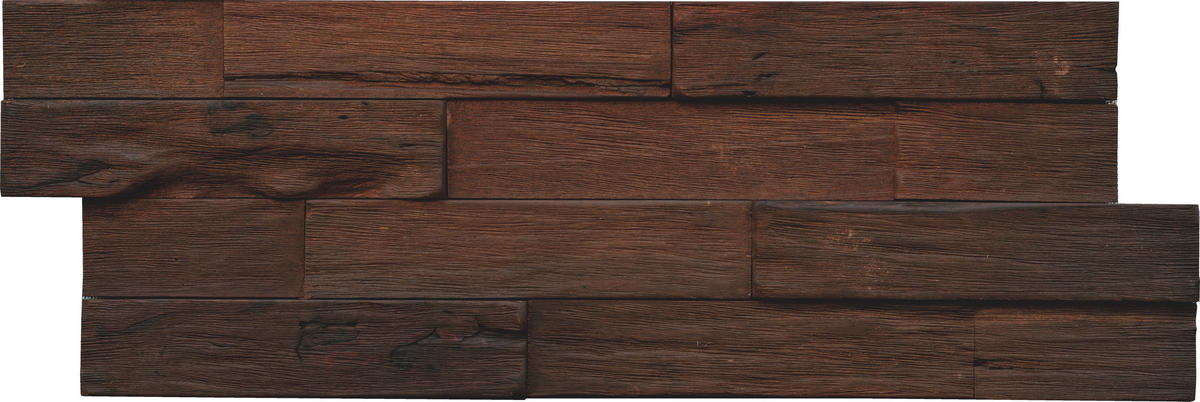 WANDVERKLEIDUNG 9 Stück  - Dunkelbraun, Basics, Holz (56/20/2cm)