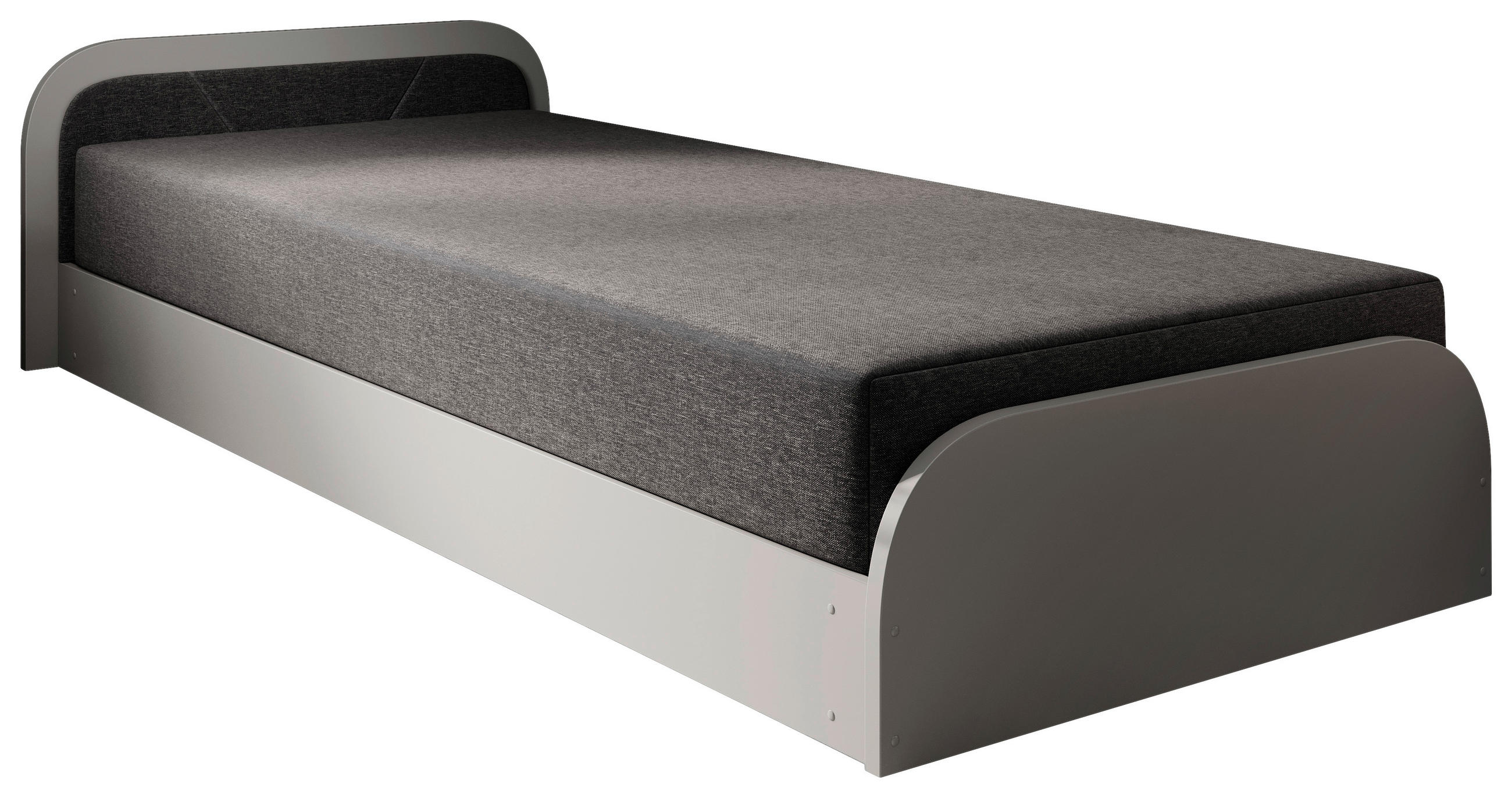BETT 80/190 cm  in Grau   - Hellgrau/Schwarz, Modern, Holz/Kunststoff (80/190cm) - MID.YOU