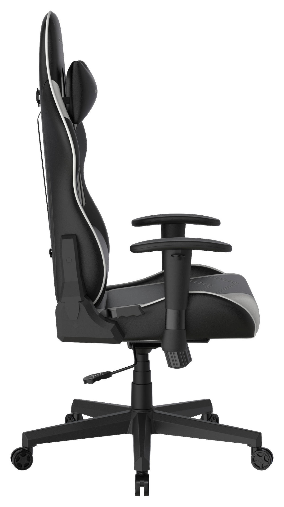 GAMINGSTUHL Weiß, Schwarz Kunststoff, Textil   - Schwarz/Weiß, MODERN, Kunststoff/Textil (67/126/67cm) - Dxracer