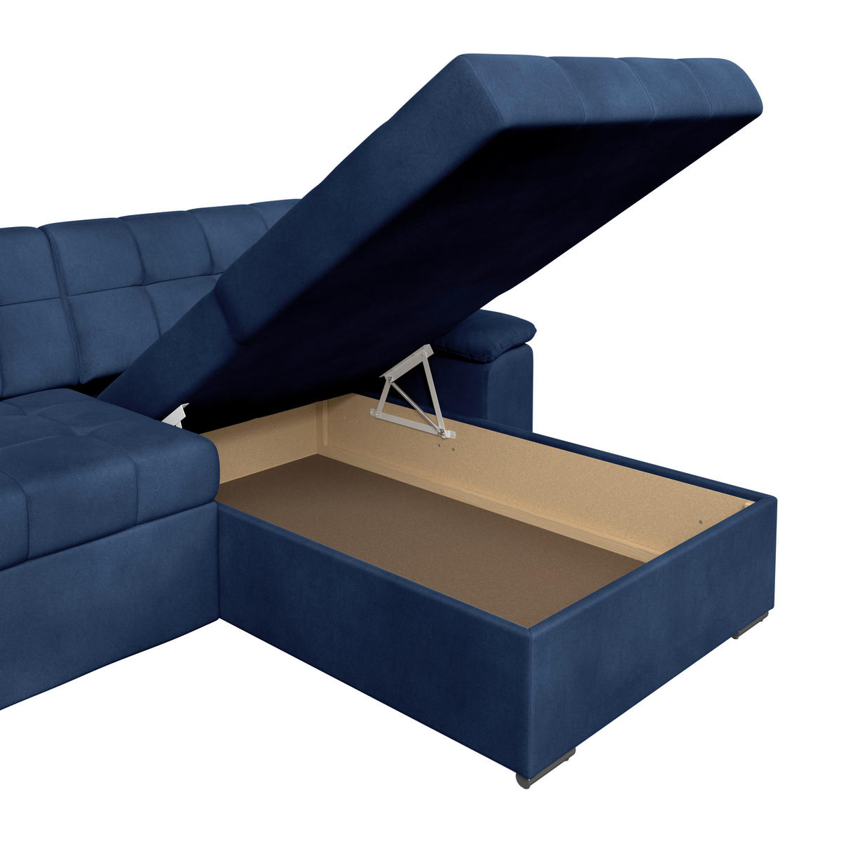 ECKSOFA Blau Zierkissen  - Blau, Trend, Textil (257/167cm) - Livetastic