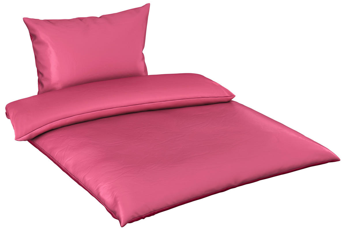 BETTWÄSCHE TANJA Satin 140/200 cm  - Rosa, Basics, Textil (140/200cm) - Novel