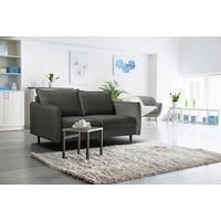 2-SITZER-SOFA JULI Samt Dunkelgrau  - Dunkelgrau/Schwarz, Design, Holz/Textil (138/86/100cm) - P & B